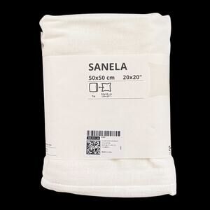 IKEA SANELA Off-White Velvet Cotton Pillow Cover 20" x 20"